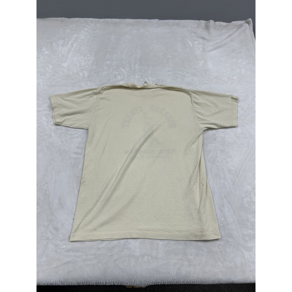 80s Sportswear Bourbon Street shirt Mens L Cream New Orleans Jazz Vintage - Picture 6 of 9